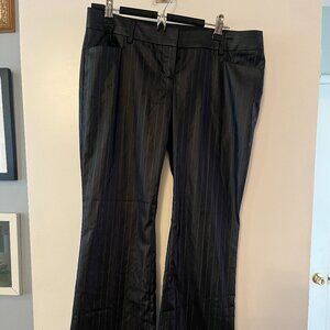 Vintage Y2k Express black/pinstripe low rise office pants -- size 8